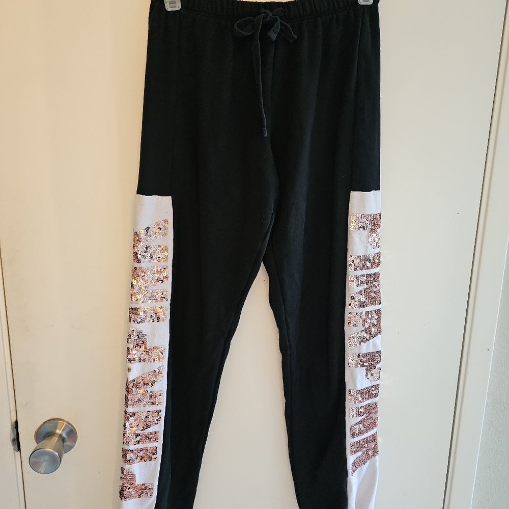 Victoria Secret Pink sequined sweat suit. Sweatshirt is small pants xs. - Picture 12 of 16